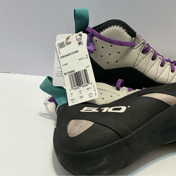 Adidas 5.10 Grandstone Climbing Shoes Men’s 10.5 Gray Purple New w/ Tags - Picture 7 of 11